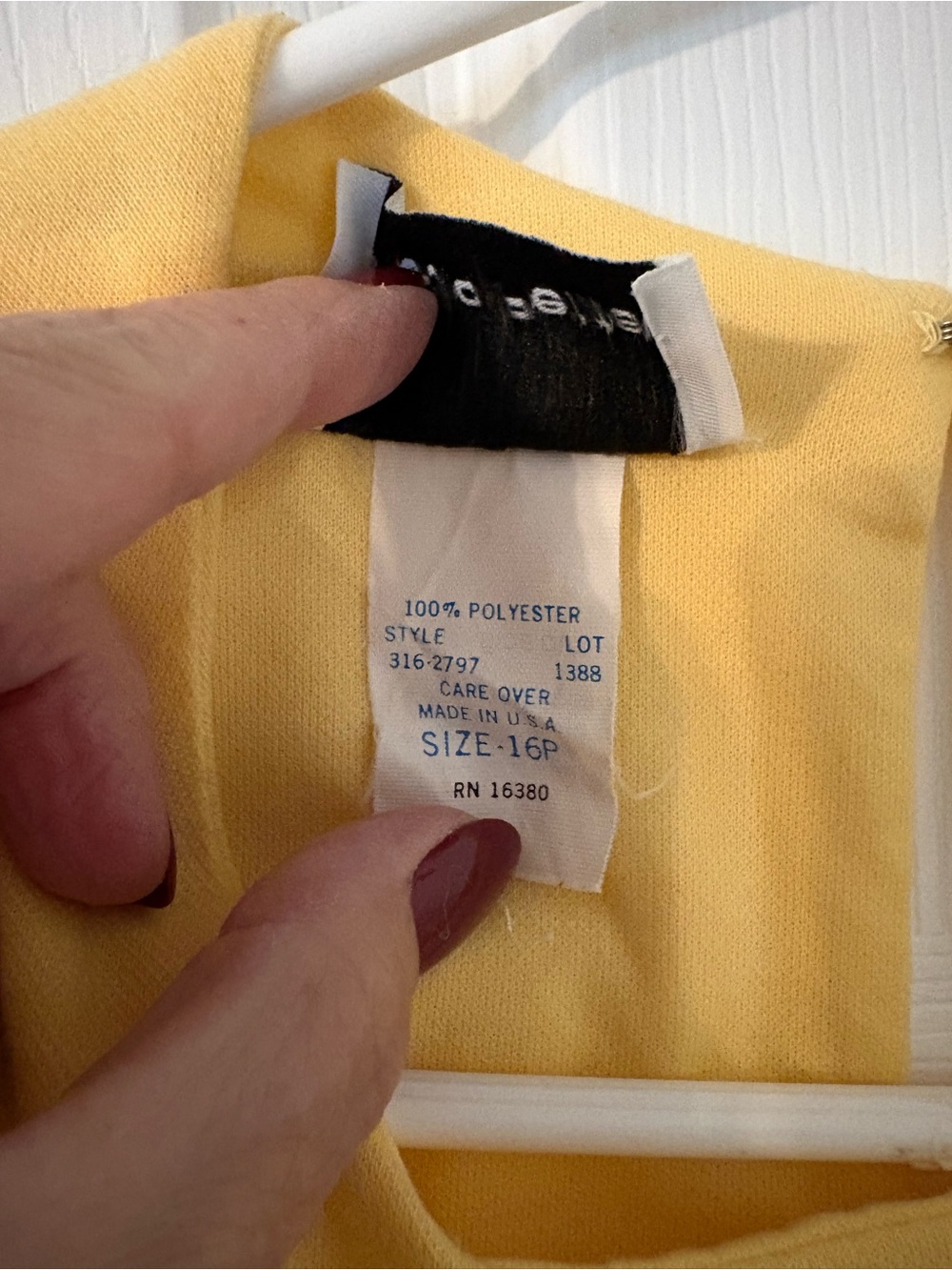 80s Vintage Colorblock Midi Dress Yellow Gray 16P - Picture 2 of 8